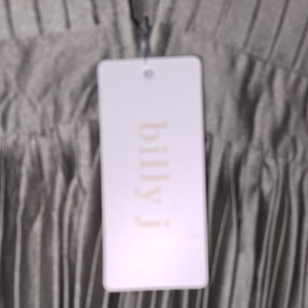 Chic Pleated Maxi Dress in Silver - Picture 7 of 11
